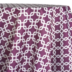 Lynx Print (Lamour) Table Linen in Plum
