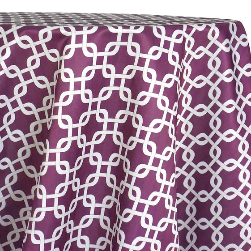 Lynx Print (Lamour) Table Linen in Plum