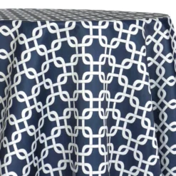 Lynx Print (Lamour) Table Linen in Navy