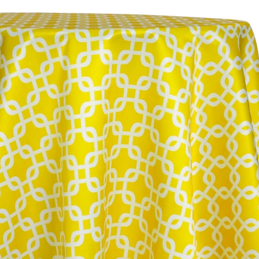 Lynx Print (Lamour) Table Linen in Yellow
