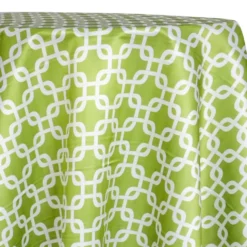 Lynx Print (Lamour) Table Linen in Avocado