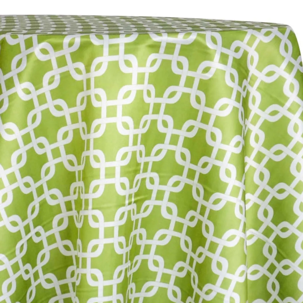 Lynx Print (Lamour) Table Linen in Avocado