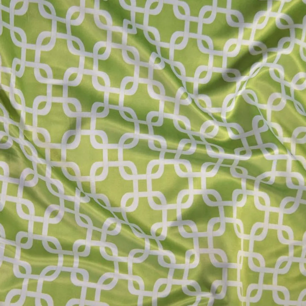 Lynx Print (Lamour) Table Linen in Avocado