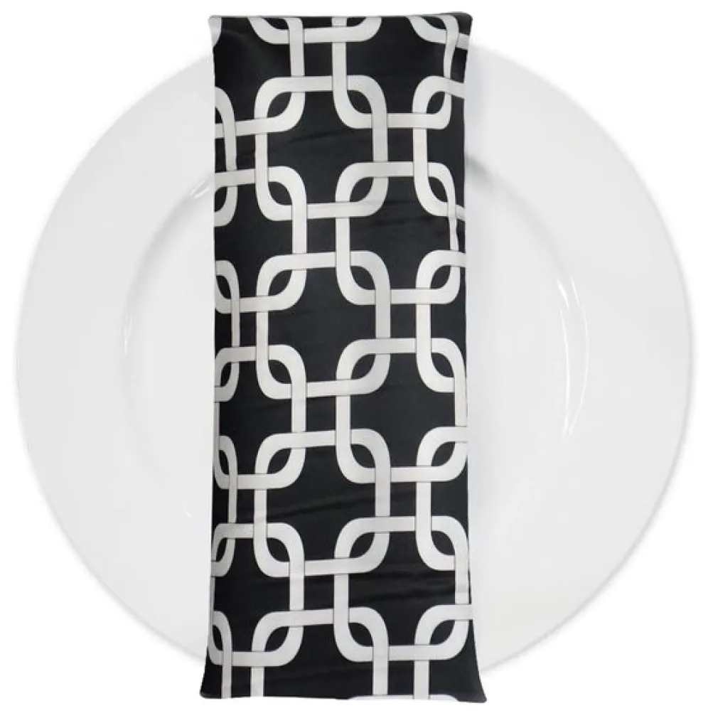 Lynx Print (Lamour) Table Napkin in Black