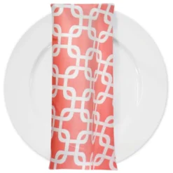 Lynx Print (Lamour) Table Napkin in Coral