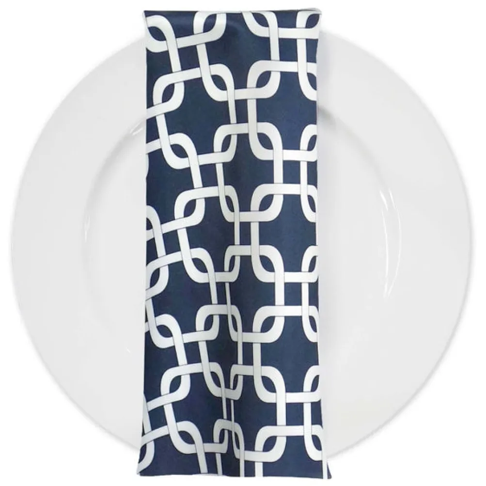 Lynx Print (Lamour) Table Napkin in Navy