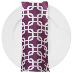 Lynx Print (Lamour) Table Napkin in Plum