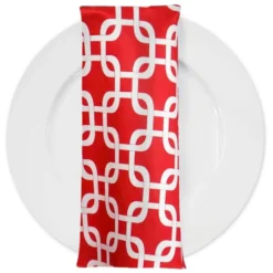 Lynx Print (Lamour) Table Napkin in Red