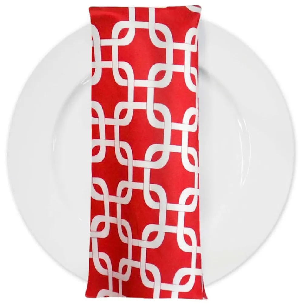 Lynx Print (Lamour) Table Napkin in Red