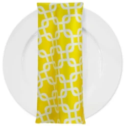 Lynx Print (Lamour) Table Napkin in Yellow