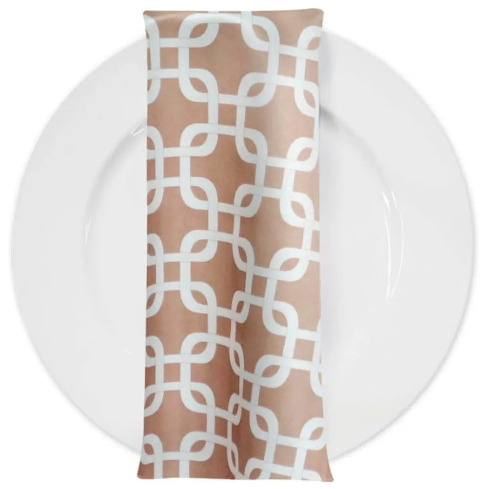 Lynx Print (Lamour) Table Napkin in Taupe