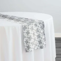 Lynx Print (Lamour) Table Runner in Silver