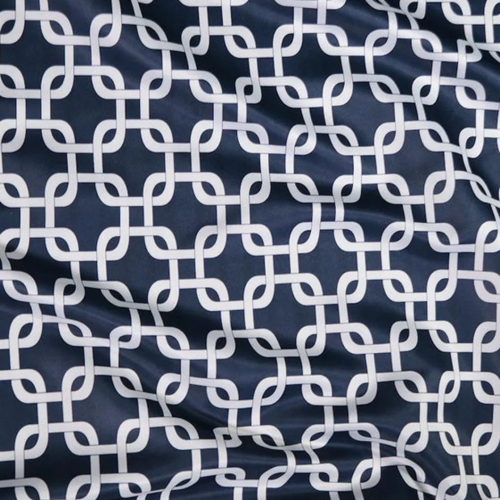Lynx Print (Lamour) Table Runner in Navy