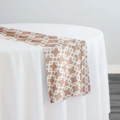 Lynx Print (Lamour) Table Runner in Taupe