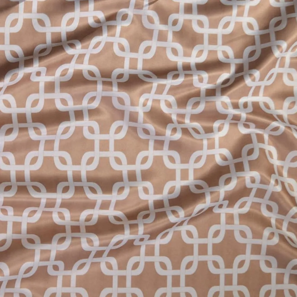 Lynx Print (Lamour) Table Runner in Taupe