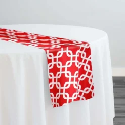Lynx Print (Lamour) Table Runner in Red