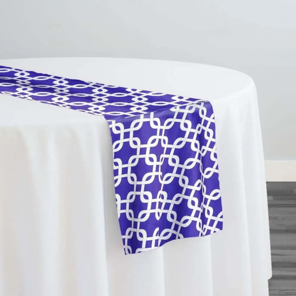 Lynx Print (Lamour) Table Runner in Purple