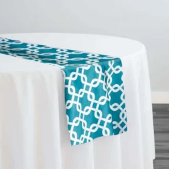 Lynx Print (Lamour) Table Runner in Jade
