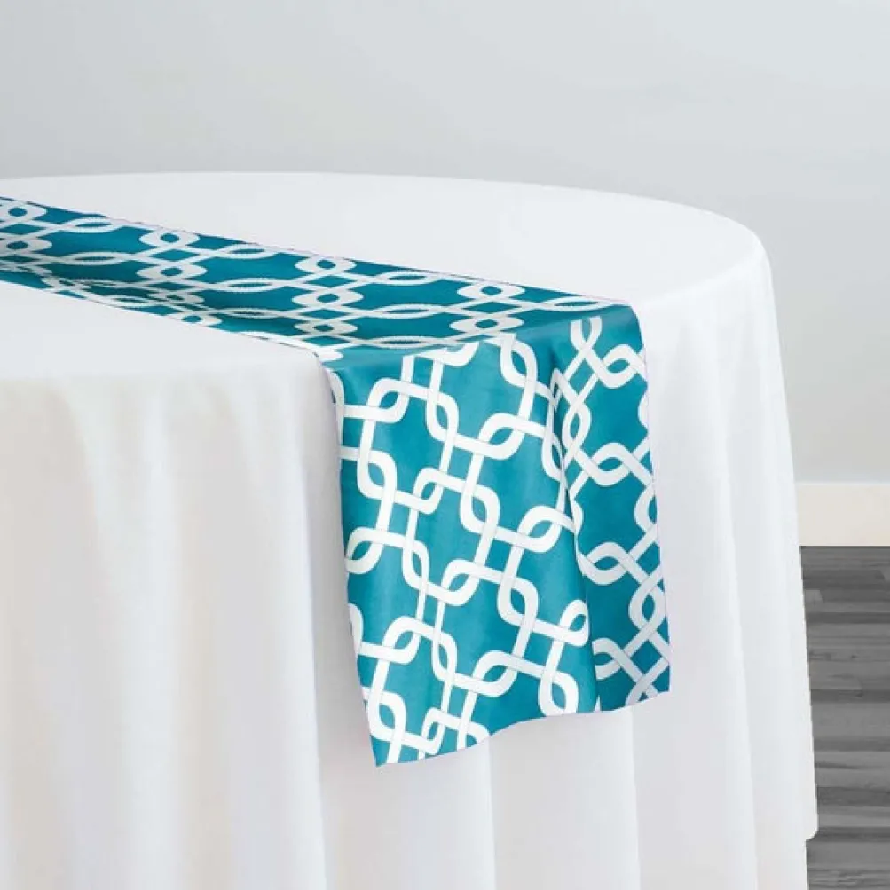 Lynx Print (Lamour) Table Runner in Jade