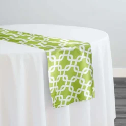 Lynx Print (Lamour) Table Runner in Avocado