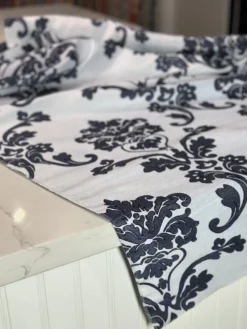 Madison Jacquard (Reversible) Table Linen in Navy