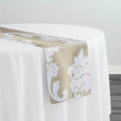 Madison Jacquard (Reversible) Table Runner in Champagne