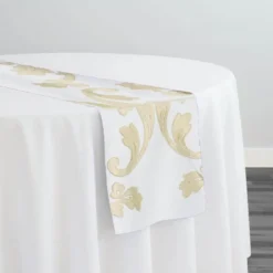 Madison Jacquard (Reversible) Table Runner in Champagne