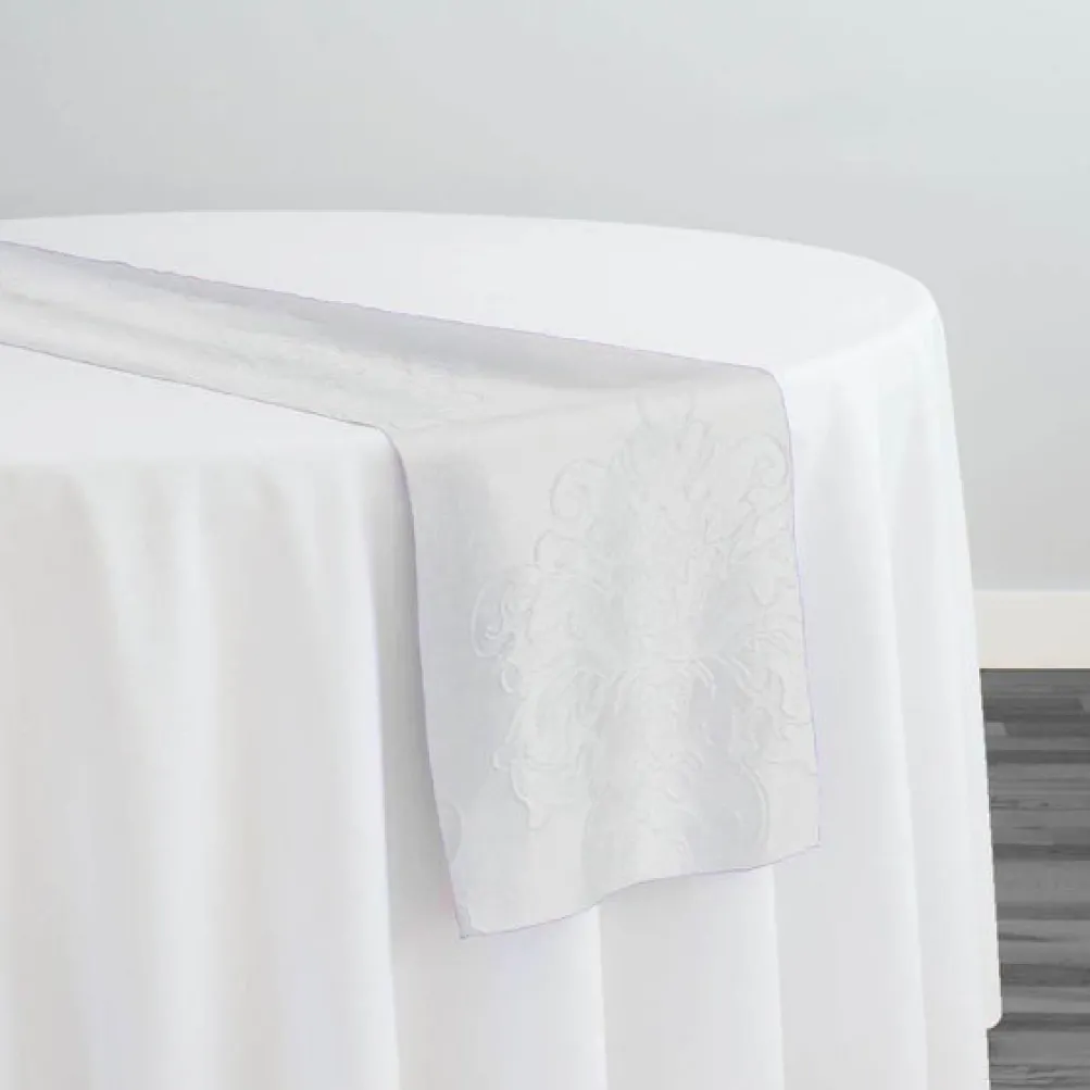 Madison Jacquard (Reversible) Table Runner in White
