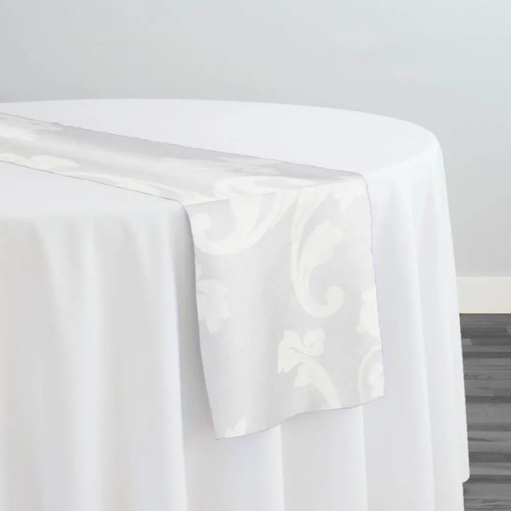 Madison Jacquard (Reversible) Table Runner in White