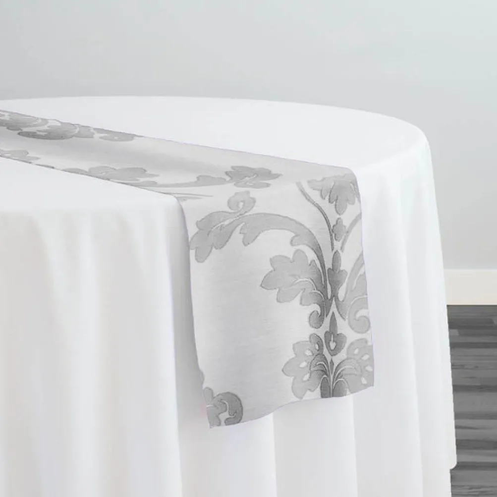 Madison Jacquard (Reversible) Table Runner in Silver