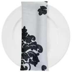 Madison Jacquard (Reversible) Table Napkin in Black