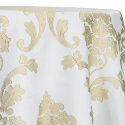 Madison Jacquard (Reversible) Table Linen in Champagne