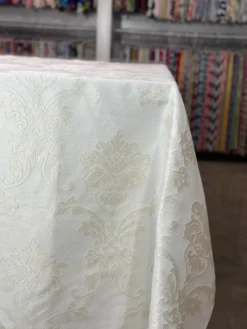 Madison Jacquard (Reversible) Table Linen in Champagne