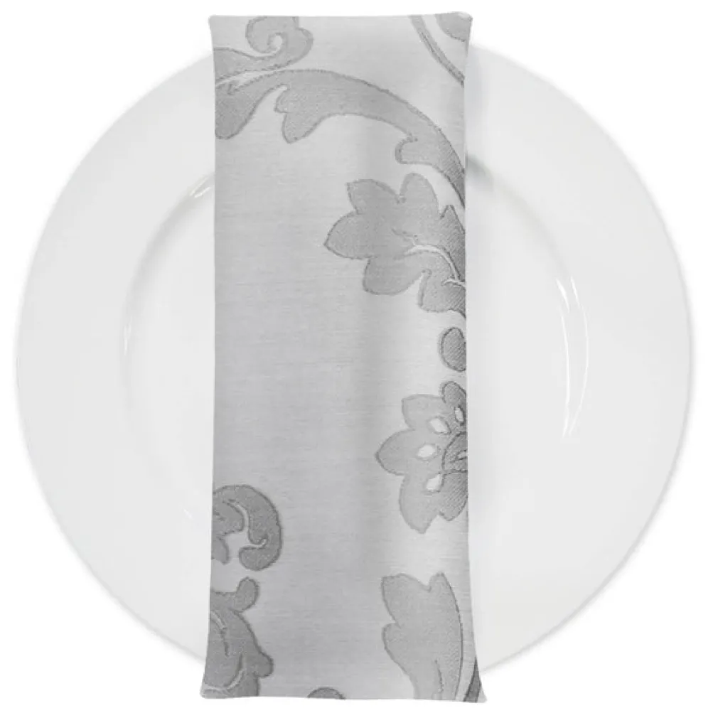 Madison Jacquard (Reversible) Table Napkin in Silver
