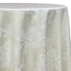 Madison Jacquard (Reversible) Table Linen in Ivory
