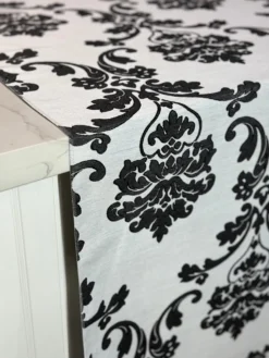 Madison Jacquard (Reversible) Table Linen in Black