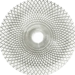 Mandala - Glass Charger Plate in Silver (Item # 0230)