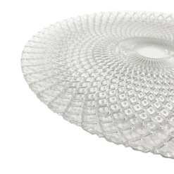 Mandala - Glass Charger Plate in Silver (Item # 0230)