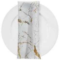 Marble Jacquard Table Napkin in Gold