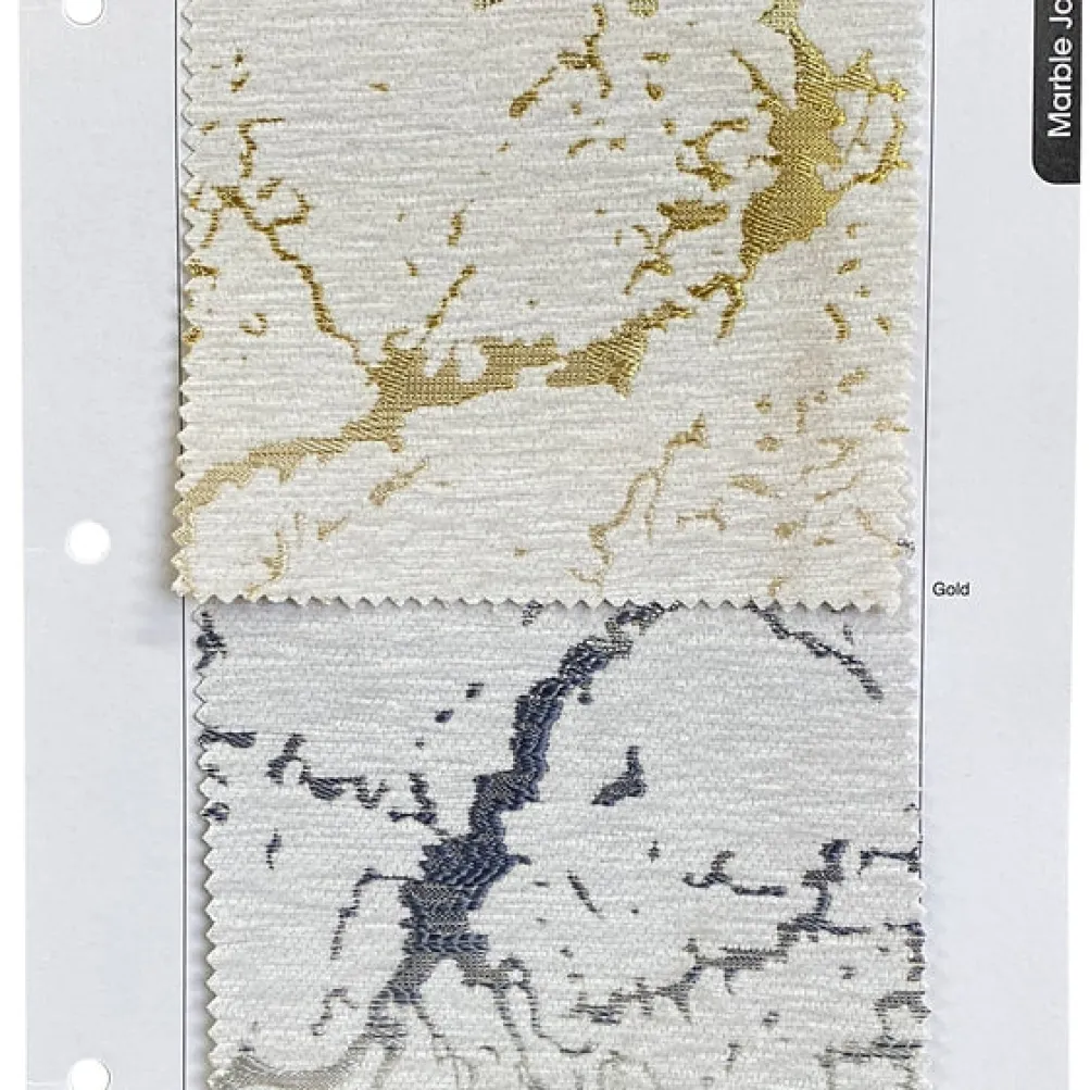 Marble Jacquard Table Runner in Silver