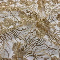 Marigold Sequins Table Linen in Champagne