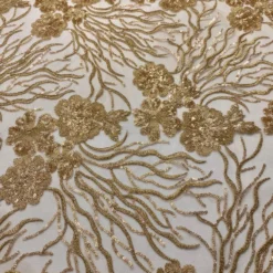 Marigold Sequins Table Linen in Champagne