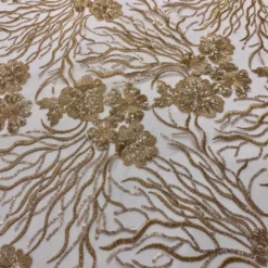 Marigold Sequins Table Linen in Rose Gold