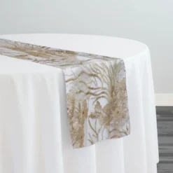 Marigold Sequins Table Runner in Champagne