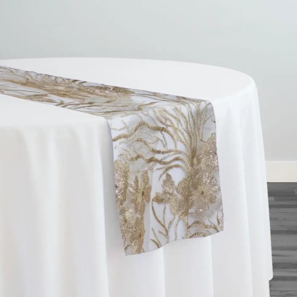 Marigold Sequins Table Runner in Champagne