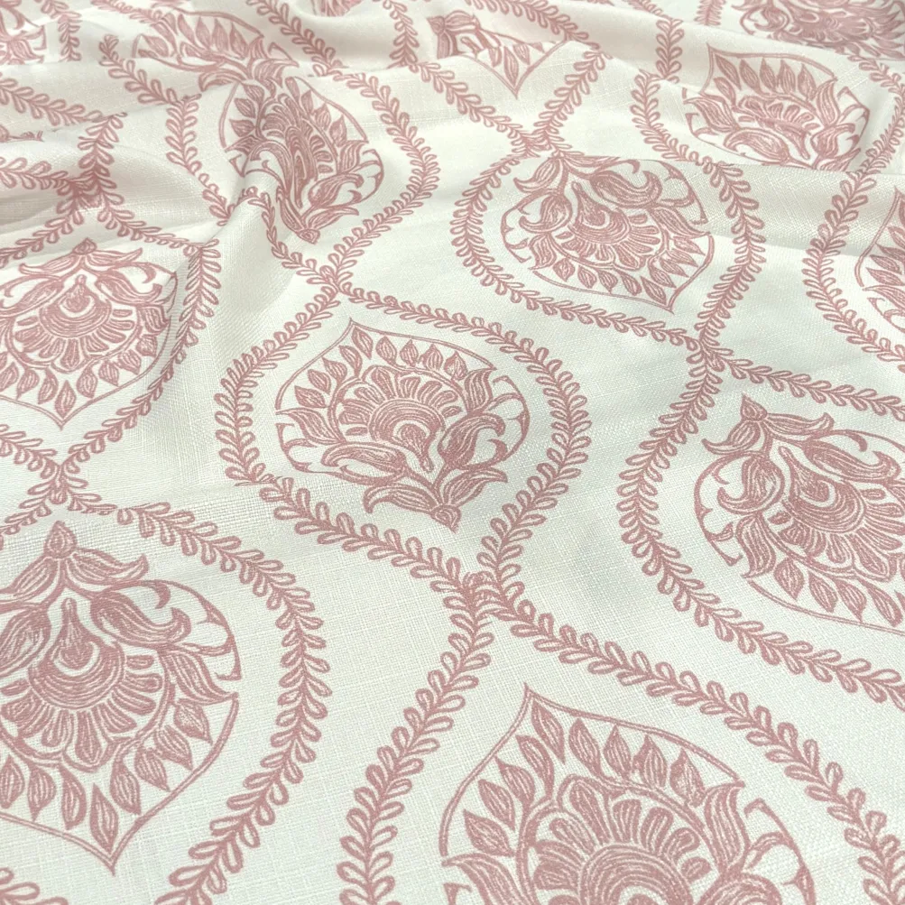Mayfair (Slub Print) Table Linen in Dusty Rose