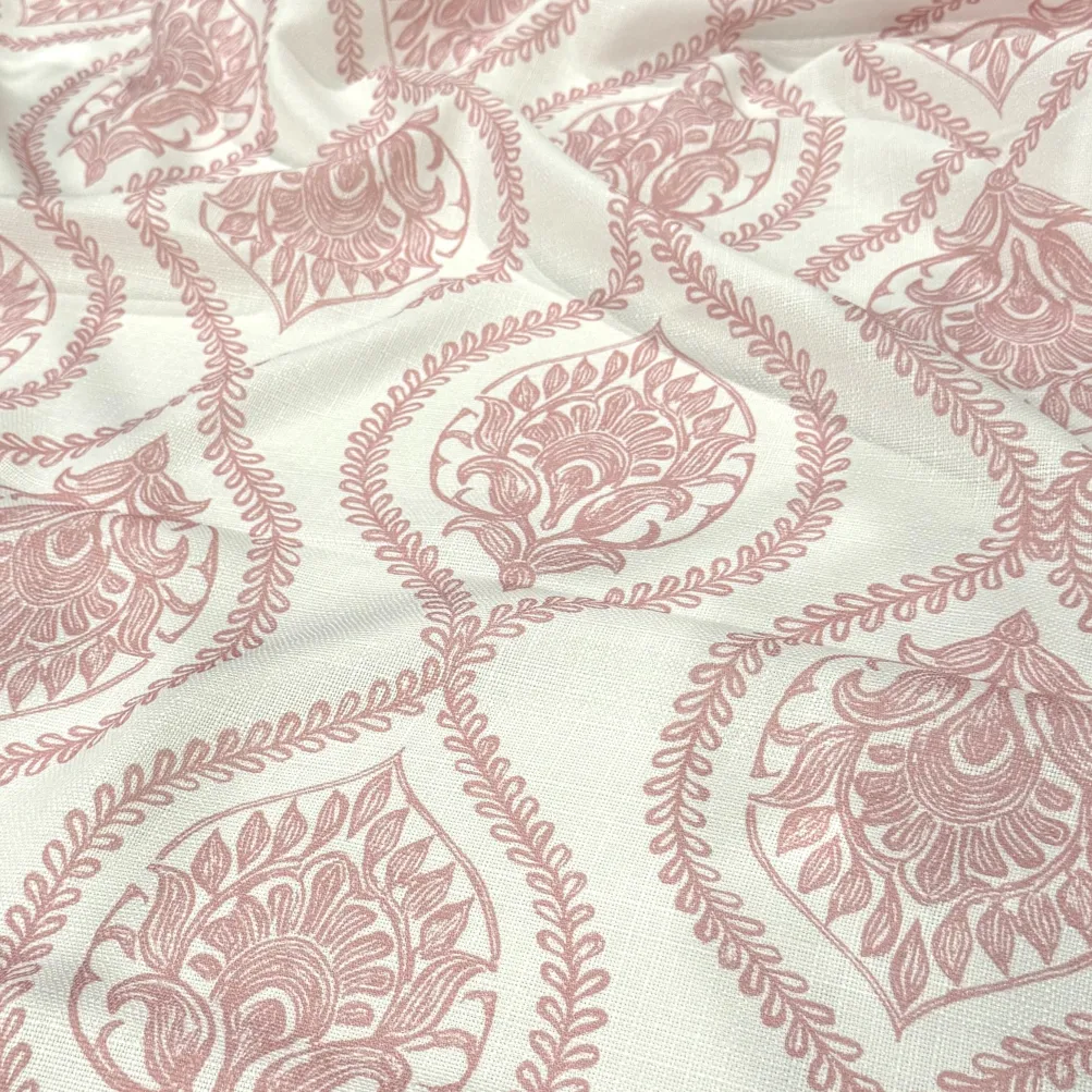 Mayfair (Slub Print) Table Linen in Dusty Rose