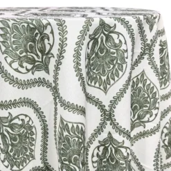 Mayfair (Slub Print) Table Linen in Willow Green