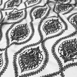 Mayfair (Slub Print) Table Linen in Black