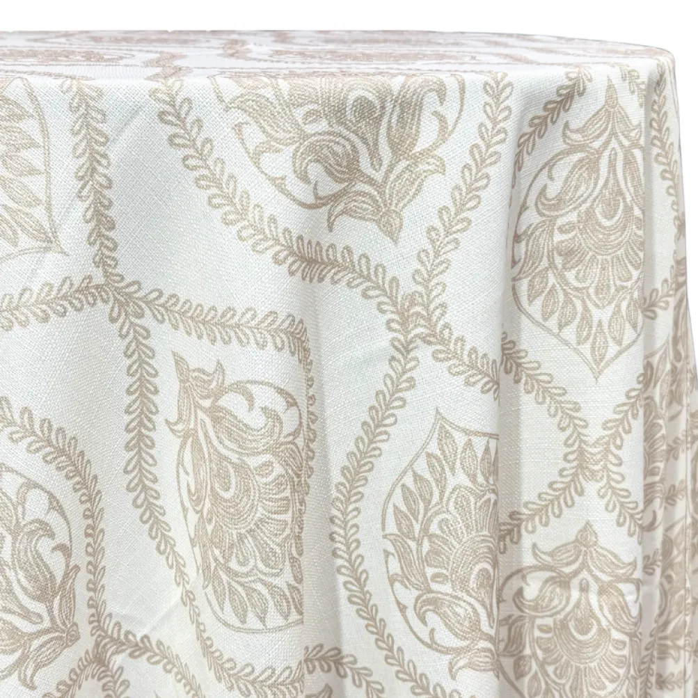 Mayfair (Slub Print) Table Linen in Taupe
